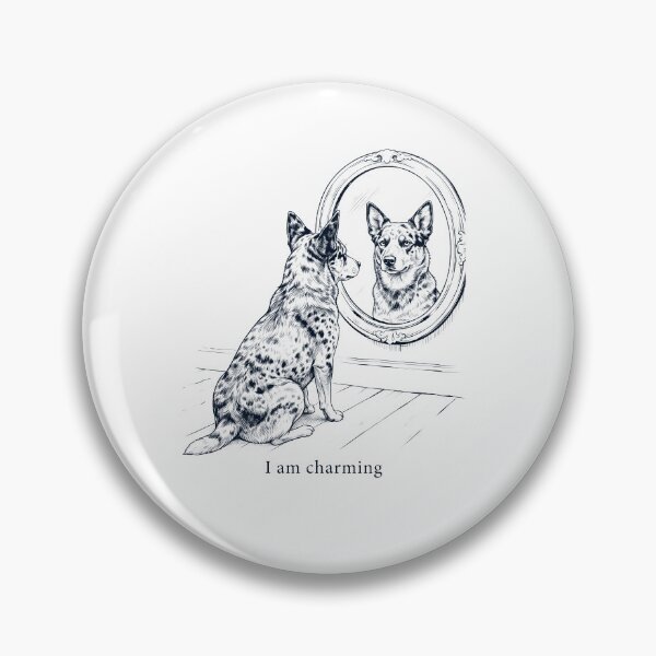 Item preview, Texas Heeler I Am Charming Mirror Meme Dog Lover designed and sold by dian-rody-crest.