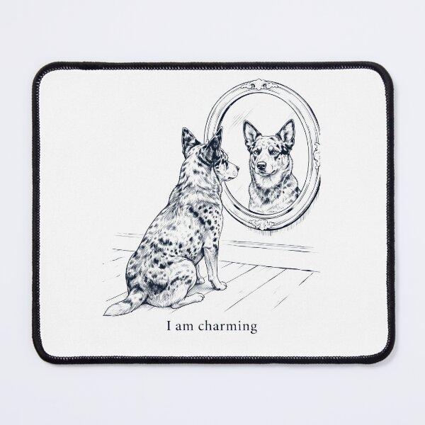 Item preview, Texas Heeler I Am Charming Mirror Meme Dog Lover designed and sold by dian-rody-crest.