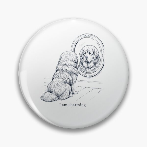 Item preview, Tibetan Mastiff I Am Charming Mirror Meme Dog Lover designed and sold by dian-rody-crest.