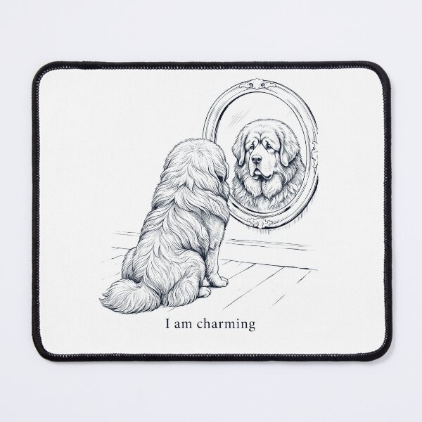 Item preview, Tibetan Mastiff I Am Charming Mirror Meme Dog Lover designed and sold by dian-rody-crest.