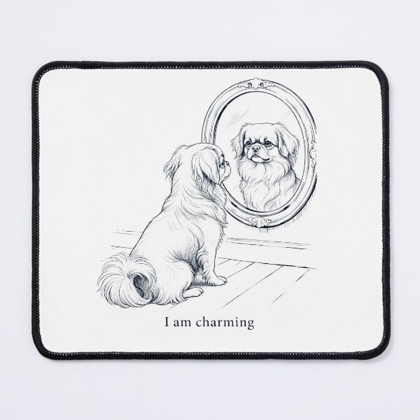 Item preview, Tibetan Spaniel I Am Charming Mirror Meme Dog Lover designed and sold by dian-rody-crest.