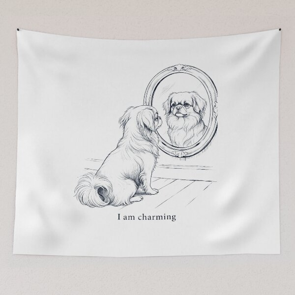 Item preview, Tibetan Spaniel I Am Charming Mirror Meme Dog Lover designed and sold by dian-rody-crest.