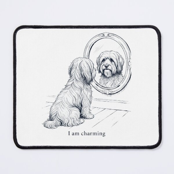 Item preview, Tibetan Terrier I Am Charming Mirror Meme Dog Lover designed and sold by dian-rody-crest.