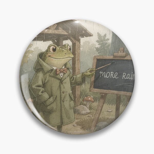 Item preview, Frog Weather Frog Forecasting Rain Again designed and sold by PictorialWhimsy.