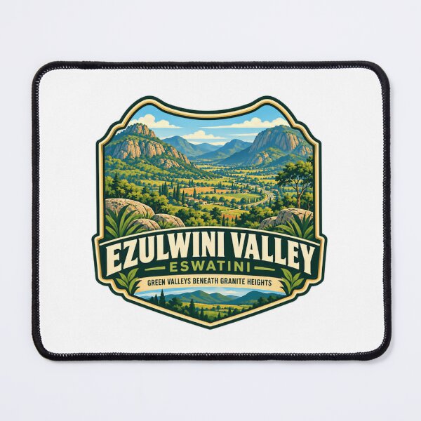 Item preview, Ezulwini Valley Eswatini Green Valleys Beneath Granite Heights African Travel Destination designed and sold by JonesFlora2025.
