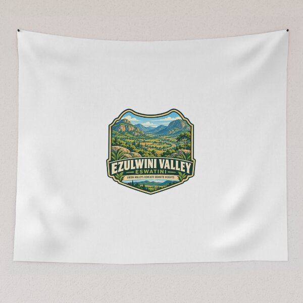 Item preview, Ezulwini Valley Eswatini Green Valleys Beneath Granite Heights African Travel Destination designed and sold by JonesFlora2025.