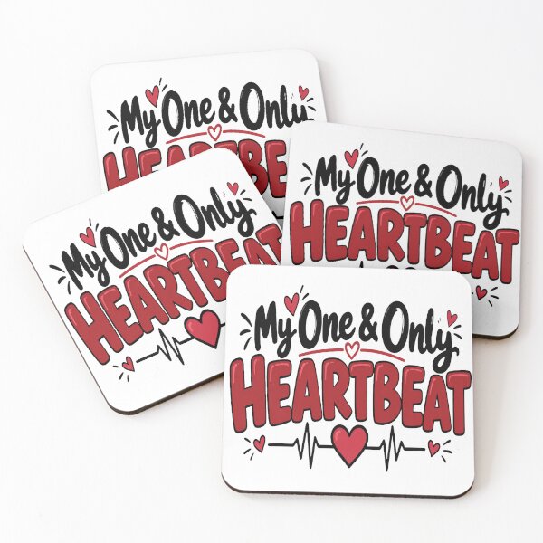 Item preview, My One & Only Heartbeat – Romantic Love Heart design  designed and sold by Lovestickerco.