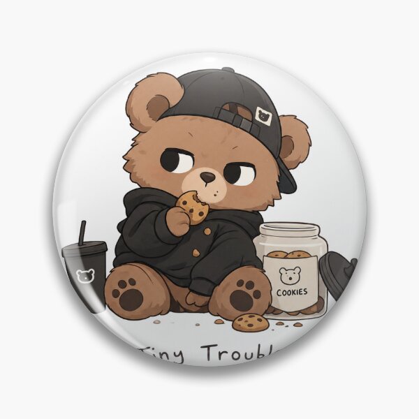 Item preview, Tiny Trouble Cookie Thief Bear designed and sold by Day1-TN.