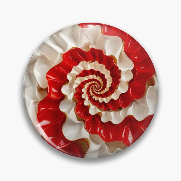 Item preview, Ruby Red and Ivory Porcelain Waves designed and sold by Vicky Brago-Mitchell®.