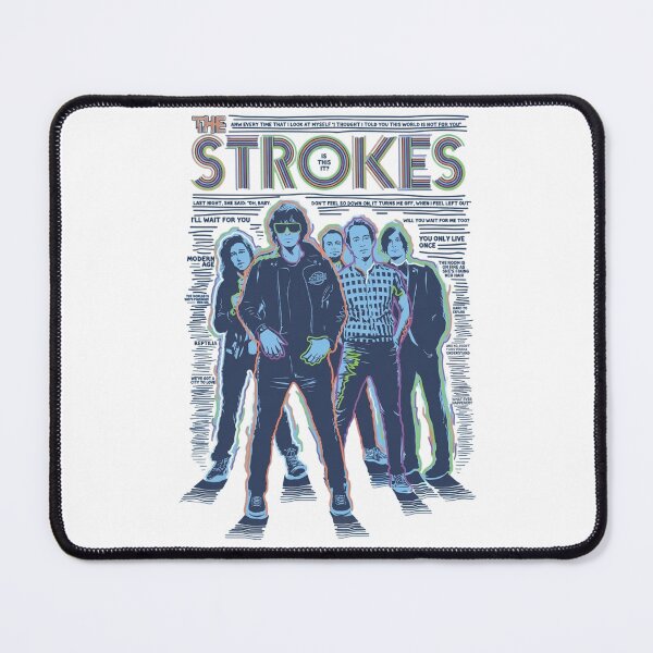Item preview, The Strokes Is This It Neon Line Art Band T-Shirt designed and sold by cubomtumeshop.