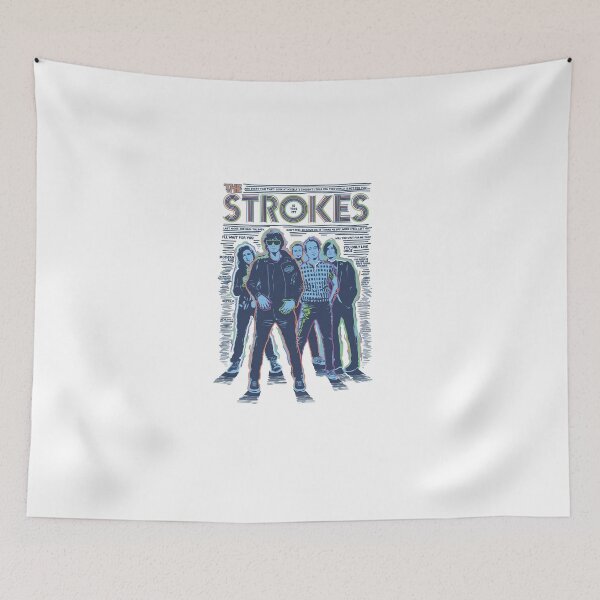 Item preview, The Strokes Is This It Neon Line Art Band T-Shirt designed and sold by cubomtumeshop.