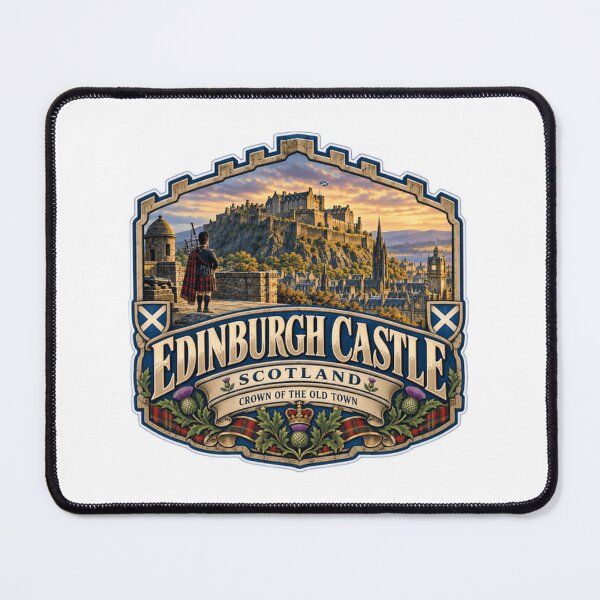 Item preview, Edinburgh Castle Scotland Crown Of The Old Town Scottish Heritage Travel designed and sold by JonesFlora2025.