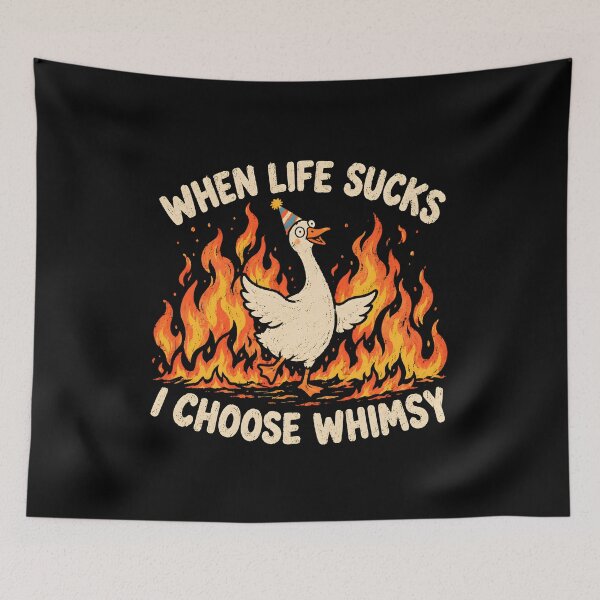 Item preview, When Life Sucks I Choose Whimsy Funny Goose designed and sold by a-turner-paint.