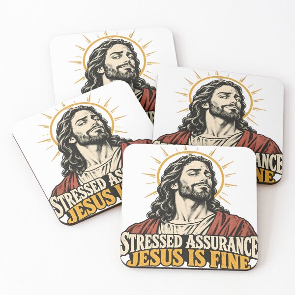 Item preview, Stressed Assurance Jesus is Fine Funny Vintage Jesus Shirt designed and sold by GloryandFame.