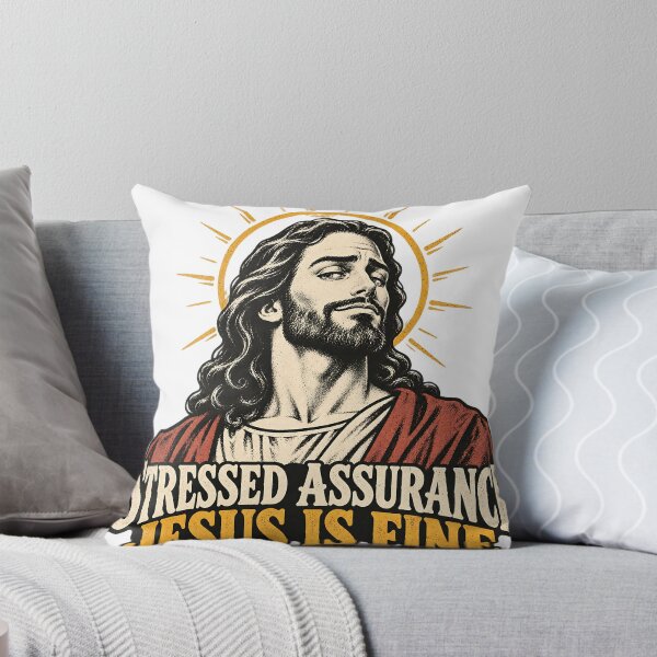 Item preview, Stressed Assurance Jesus is Fine Funny Vintage Jesus Shirt designed and sold by GloryandFame.
