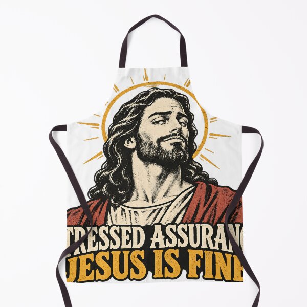 Item preview, Stressed Assurance Jesus is Fine Funny Vintage Jesus Shirt designed and sold by GloryandFame.
