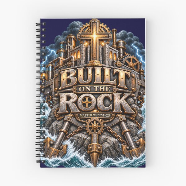 Item preview, Built in the Rock, Christian Steampunk Style designed and sold by TheBibleStop.