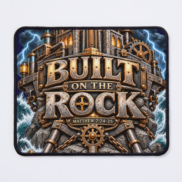 Item preview, Built in the Rock, Christian Steampunk Style designed and sold by TheBibleStop.