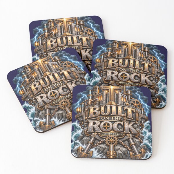 Item preview, Built in the Rock, Christian Steampunk Style designed and sold by TheBibleStop.