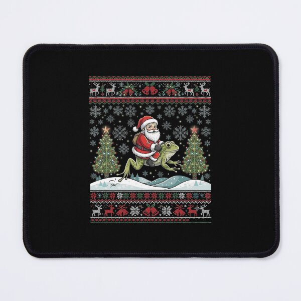 Item preview, Santa Riding a Frog Ugly Sweater Winter Christmas Design designed and sold by MiALopezArt.