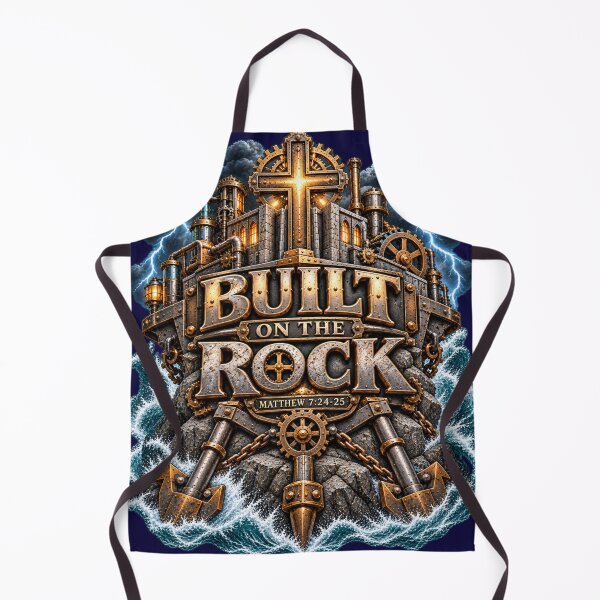 Item preview, Built in the Rock, Christian Steampunk Style designed and sold by TheBibleStop.