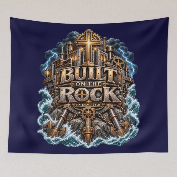 Item preview, Built in the Rock, Christian Steampunk Style designed and sold by TheBibleStop.