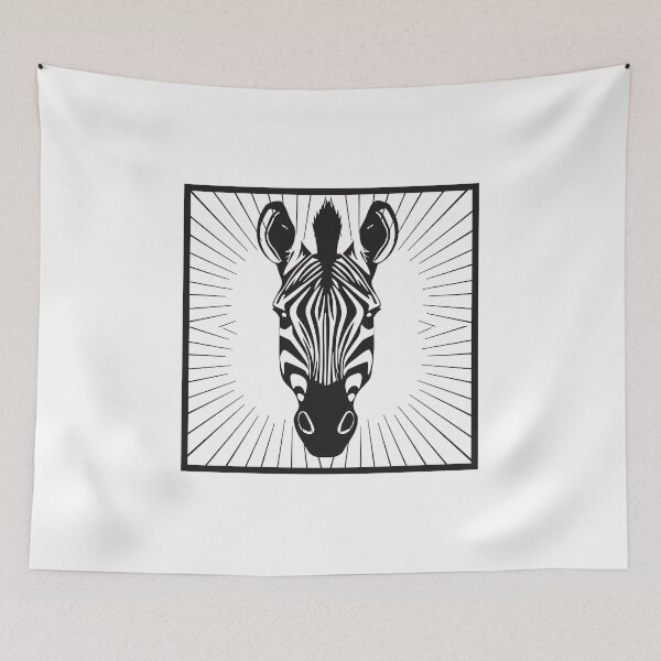 Item preview, Zebra Head Animal Sunburst Geometric  designed and sold by HYPNK.