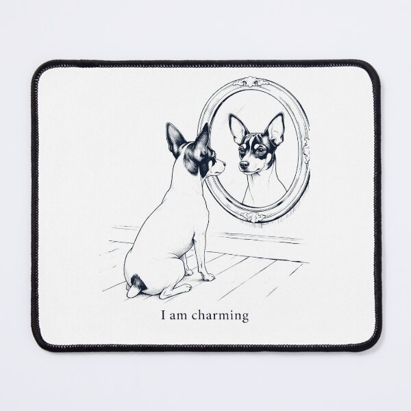 Item preview, Toy Fox Terrier I Am Charming Mirror Meme Dog Lover designed and sold by dian-rody-crest.