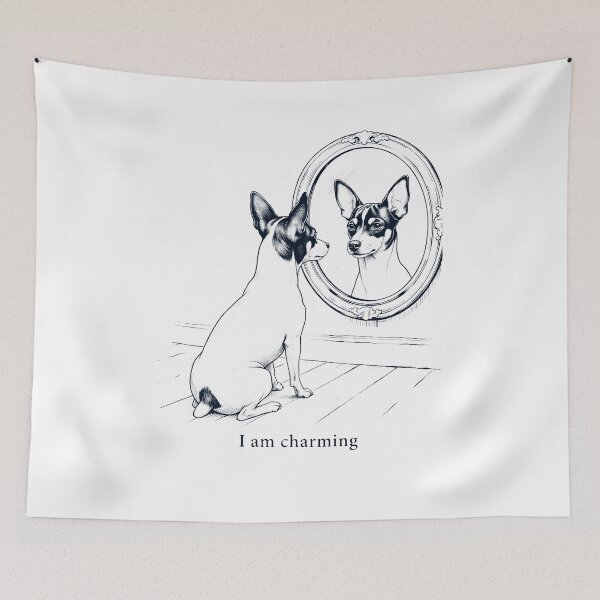 Item preview, Toy Fox Terrier I Am Charming Mirror Meme Dog Lover designed and sold by dian-rody-crest.