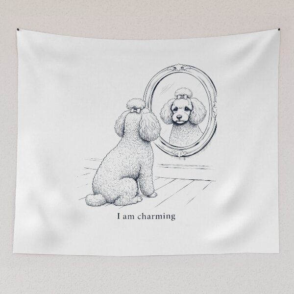 Item preview, Toy Poodle I Am Charming Mirror Meme Dog Lover designed and sold by dian-rody-crest.