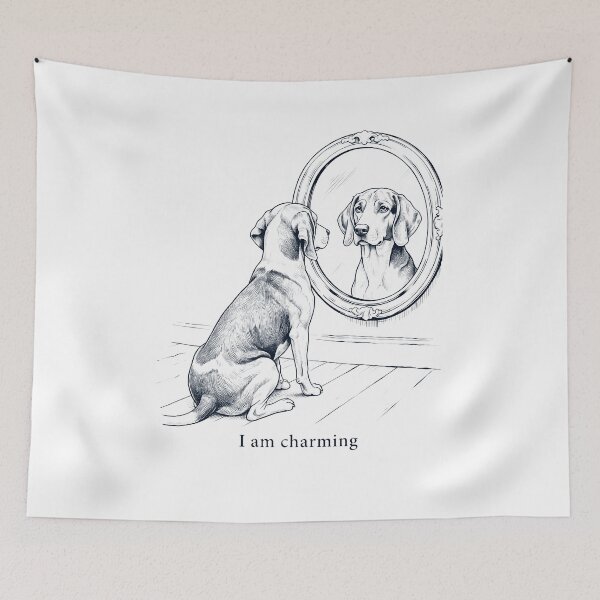 Item preview, Treeing Walker Coonhound I Am Charming Mirror Meme Dog Lover designed and sold by dian-rody-crest.