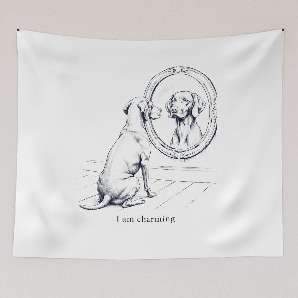Item preview, Vizsla I Am Charming Mirror Meme Dog Lover designed and sold by dian-rody-crest.