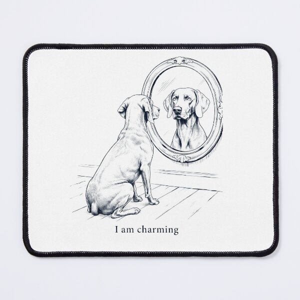 Item preview, Weimaraner I Am Charming Mirror Meme Dog Lover designed and sold by dian-rody-crest.