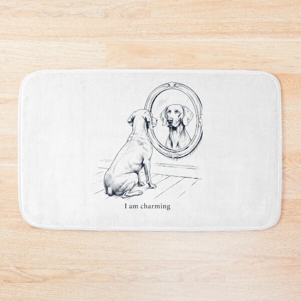 Item preview, Weimaraner I Am Charming Mirror Meme Dog Lover designed and sold by dian-rody-crest.