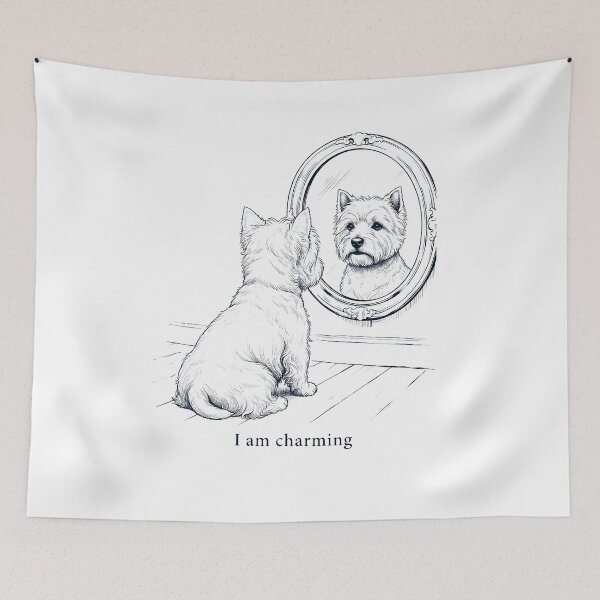 Item preview, West Highland White Terrier I Am Charming Mirror Meme Dog Lover designed and sold by dian-rody-crest.