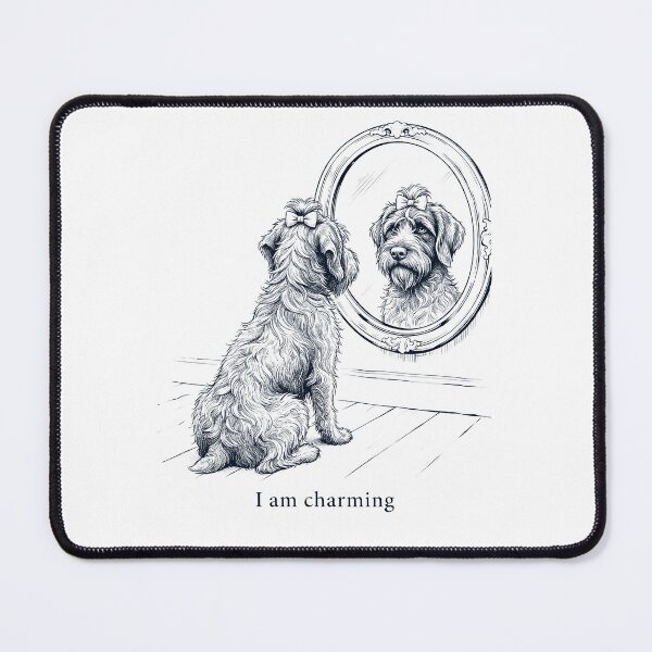 Item preview, Wirehaired Pointing Griffon I Am Charming Mirror Meme Dog Lover designed and sold by dian-rody-crest.