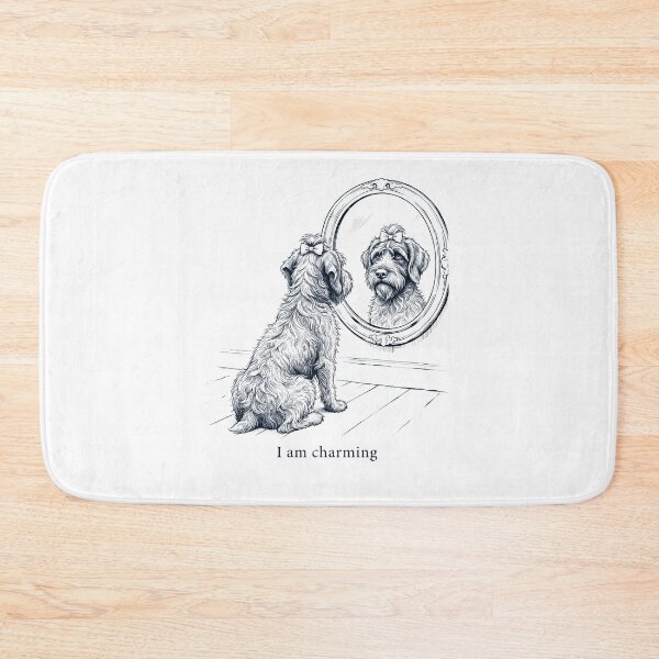 Item preview, Wirehaired Pointing Griffon I Am Charming Mirror Meme Dog Lover designed and sold by dian-rody-crest.