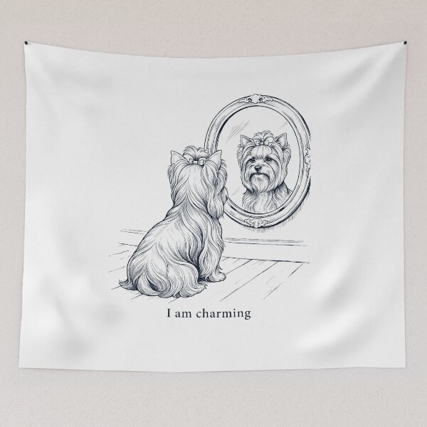 Item preview, Yorkshire Terrier I Am Charming Mirror Meme Dog Lover designed and sold by dian-rody-crest.
