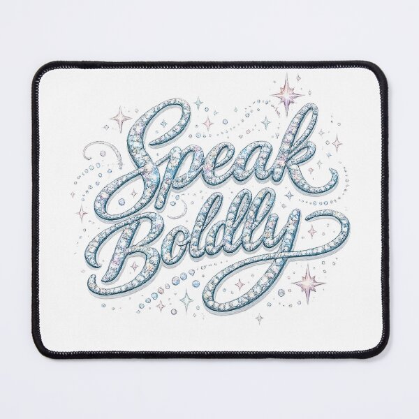 Item preview, Speak Boldly Sparkly Glam Typography Confident Quote Rhinestone Style Art designed and sold by inkoutninja.