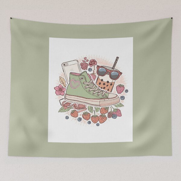 Item preview, Retro Strawberry Boba designed and sold by lifeinspired4u.