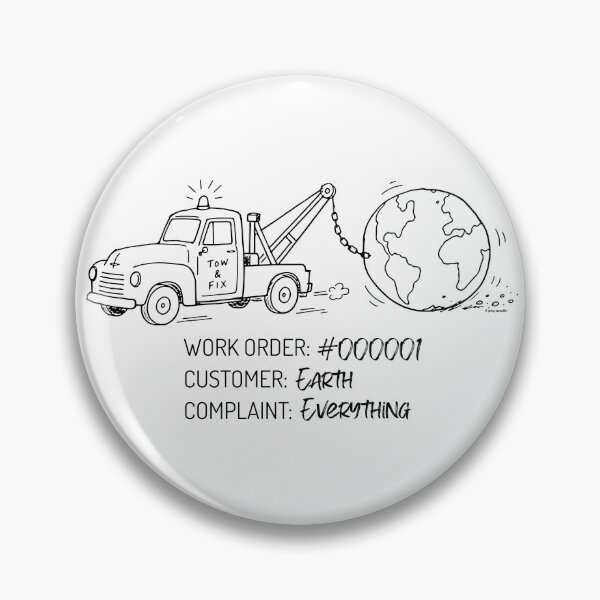 Item preview, Tow Truck World Repair Humor - Earth Repair Order designed and sold by Automotive Art by Greg.