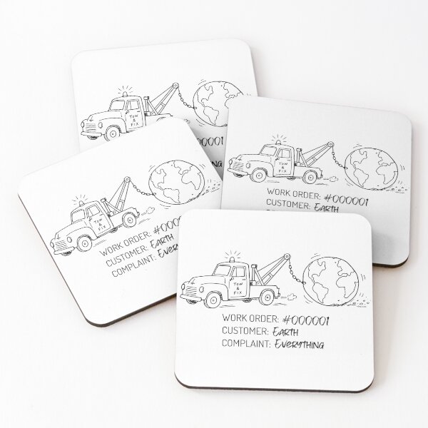 Item preview, Tow Truck World Repair Humor - Earth Repair Order designed and sold by Automotive Art by Greg.