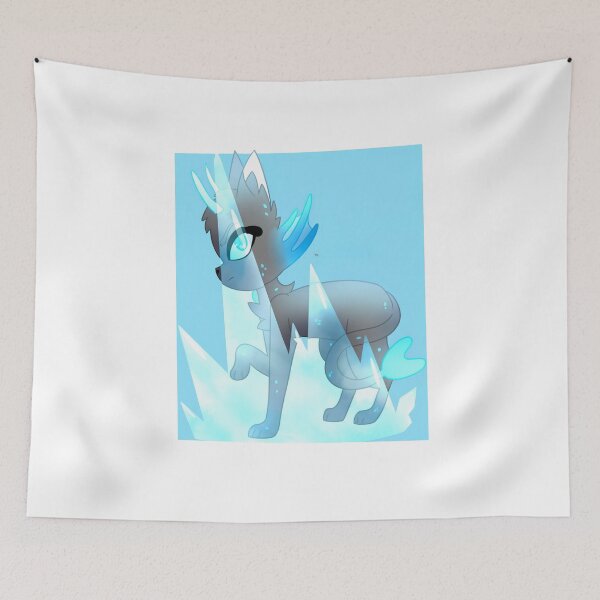 Item preview, Cyan Ice Crystal Alien Cat Cartoon designed and sold by Ftahehasane.