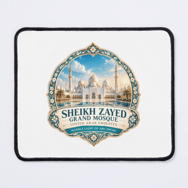 Item preview, Sheikh Zayed Grand Mosque United Arab Emirates Marble Light Of Abu Dhabi Travel Vacation Souvenir Landmark designed and sold by JonesFlora2025.