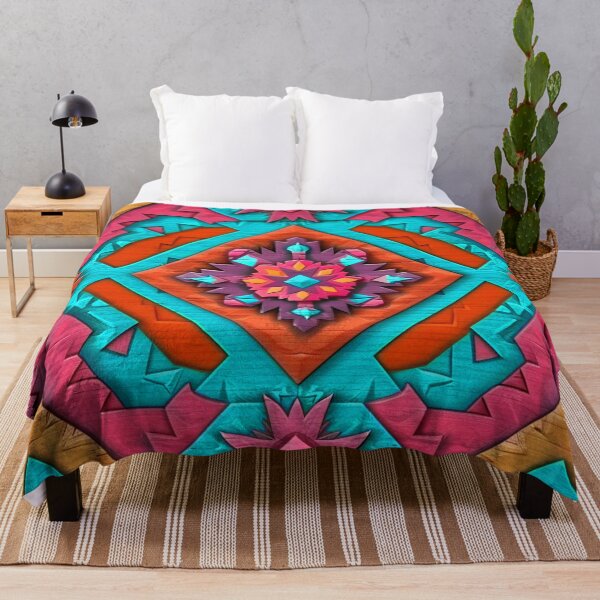 Item preview, Southwestern Blue, Mustard, And Magenta-Pink Designs Pattern designed and sold by DEC02.