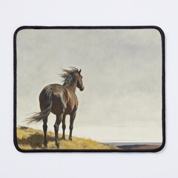 Item preview, Brown Horse on Golden Hill Looking Far designed and sold by KAMOCHI Art.