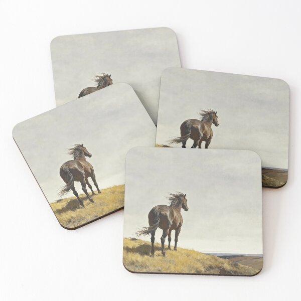 Item preview, Brown Horse on Golden Hill Looking Far designed and sold by KAMOCHI Art.