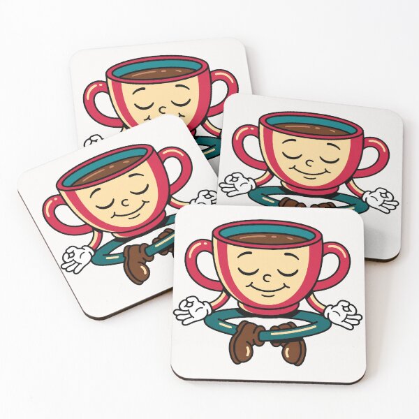 Item preview, Vintage Cartoon Meditating Coffee Cup Zen Retro 1930s designed and sold by pattman.