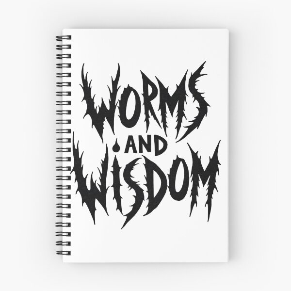 Item preview, WORMS AND WISDOM | Bold Black Ink Hand Lettering Design designed and sold by Qubivibe.
