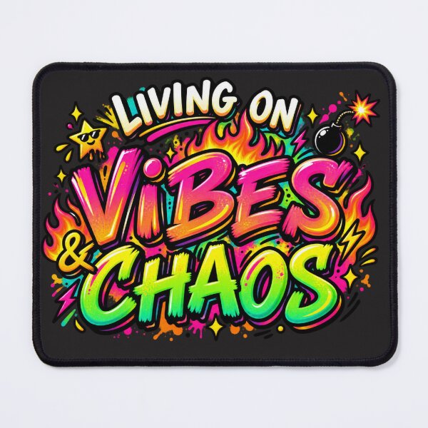Item preview, Living on Vibes & Chaos designed and sold by HANG ON STUDIO .